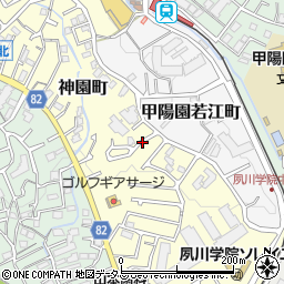 兵庫県西宮市神園町周辺の地図