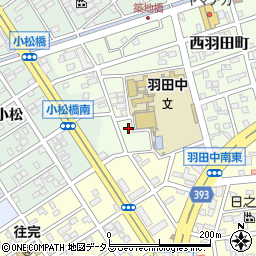 愛知県豊橋市西羽田町36周辺の地図