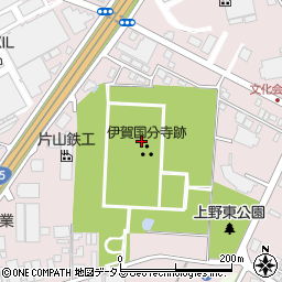 伊賀国分寺跡周辺の地図