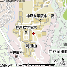 兵庫県西宮市岡田山周辺の地図
