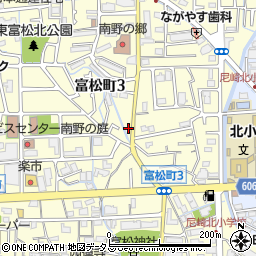 兵庫県尼崎市富松町3丁目19-30周辺の地図