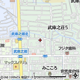 ドムール・コスモス武庫之荘周辺の地図