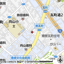 愛知県豊橋市南瓦町132周辺の地図