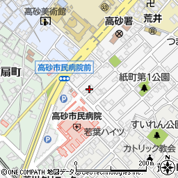 兵庫県高砂市荒井町紙町26-9周辺の地図