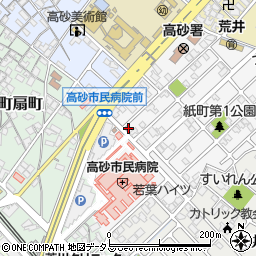 兵庫県高砂市荒井町紙町26-15周辺の地図