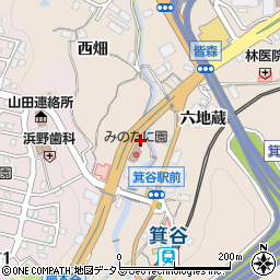 兵庫県神戸市北区山田町下谷上（鷹之子）周辺の地図