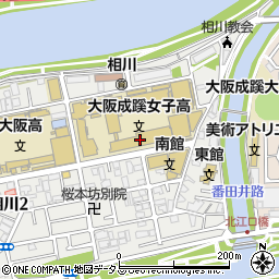 大阪成蹊女子高等学校周辺の地図