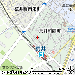兵庫県高砂市荒井町扇町16-14周辺の地図