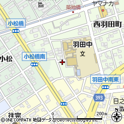 愛知県豊橋市西羽田町38周辺の地図