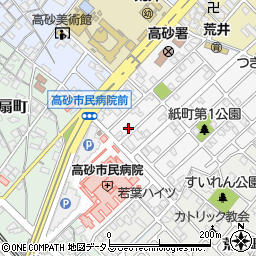 兵庫県高砂市荒井町紙町26-8周辺の地図