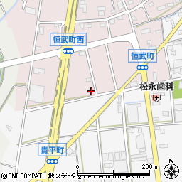静岡県浜松市中央区恒武町205周辺の地図