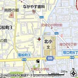 兵庫県尼崎市富松町3丁目13-20周辺の地図