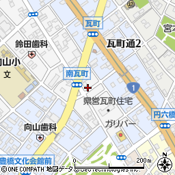 愛知県豊橋市南瓦町44周辺の地図