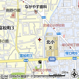 兵庫県尼崎市富松町3丁目13-16周辺の地図