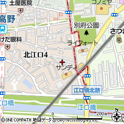 大阪府大阪市東淀川区北江口4丁目3-35周辺の地図