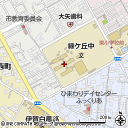 伊賀市立緑ヶ丘中学校周辺の地図