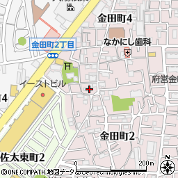 大阪府守口市金田町2丁目54周辺の地図