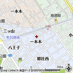 愛知県豊橋市牟呂町一本木18周辺の地図