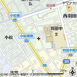 愛知県豊橋市西羽田町17周辺の地図
