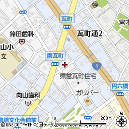 愛知県豊橋市南瓦町43周辺の地図