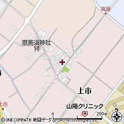 岡山県赤磐市上市320周辺の地図