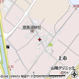 岡山県赤磐市上市309周辺の地図