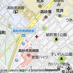 兵庫県高砂市荒井町紙町26-6周辺の地図