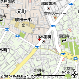 ミン龍 吹田店周辺の地図