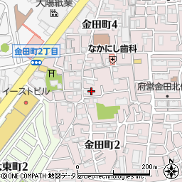 大阪府守口市金田町2丁目53周辺の地図