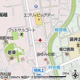 静岡県袋井市堀越952-5周辺の地図
