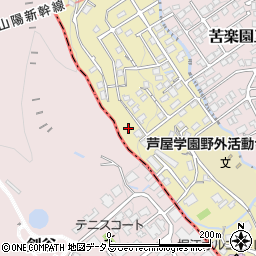兵庫県西宮市苦楽園四番町11周辺の地図