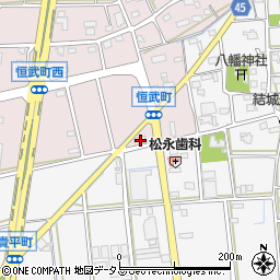 静岡県浜松市中央区恒武町209周辺の地図