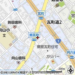 愛知県豊橋市南瓦町46周辺の地図