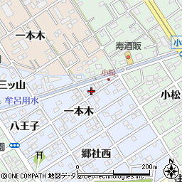 愛知県豊橋市牟呂町一本木15周辺の地図