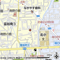 兵庫県尼崎市富松町3丁目18-54周辺の地図