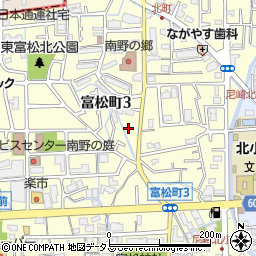 兵庫県尼崎市富松町3丁目19周辺の地図