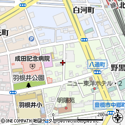 愛知県豊橋市八通町周辺の地図