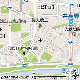 大阪府大阪市東淀川区北江口周辺の地図