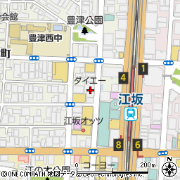 ダイエー江坂駅前店周辺の地図