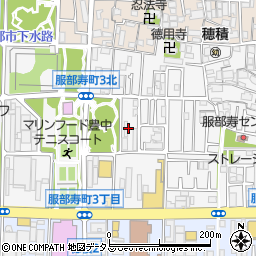 大阪府豊中市服部寿町周辺の地図