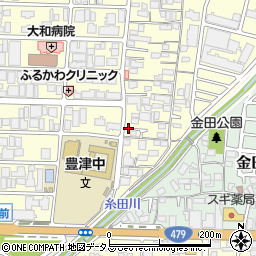 大阪府吹田市垂水町2丁目36-22周辺の地図