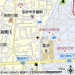 兵庫県尼崎市富松町3丁目15-33周辺の地図