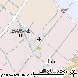 岡山県赤磐市上市322周辺の地図