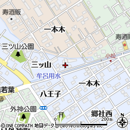 愛知県豊橋市牟呂町一本木3周辺の地図