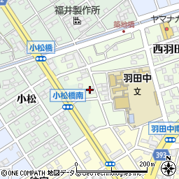 愛知県豊橋市西羽田町15周辺の地図