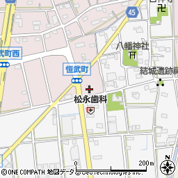静岡県浜松市中央区恒武町211周辺の地図