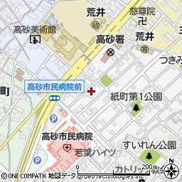 兵庫県高砂市荒井町紙町26-22周辺の地図