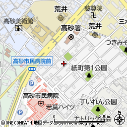 兵庫県高砂市荒井町紙町26-2周辺の地図