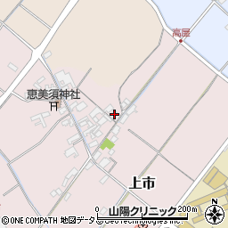 岡山県赤磐市上市348周辺の地図