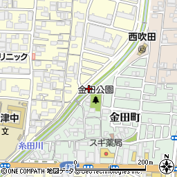 大阪府吹田市垂水町2丁目34周辺の地図